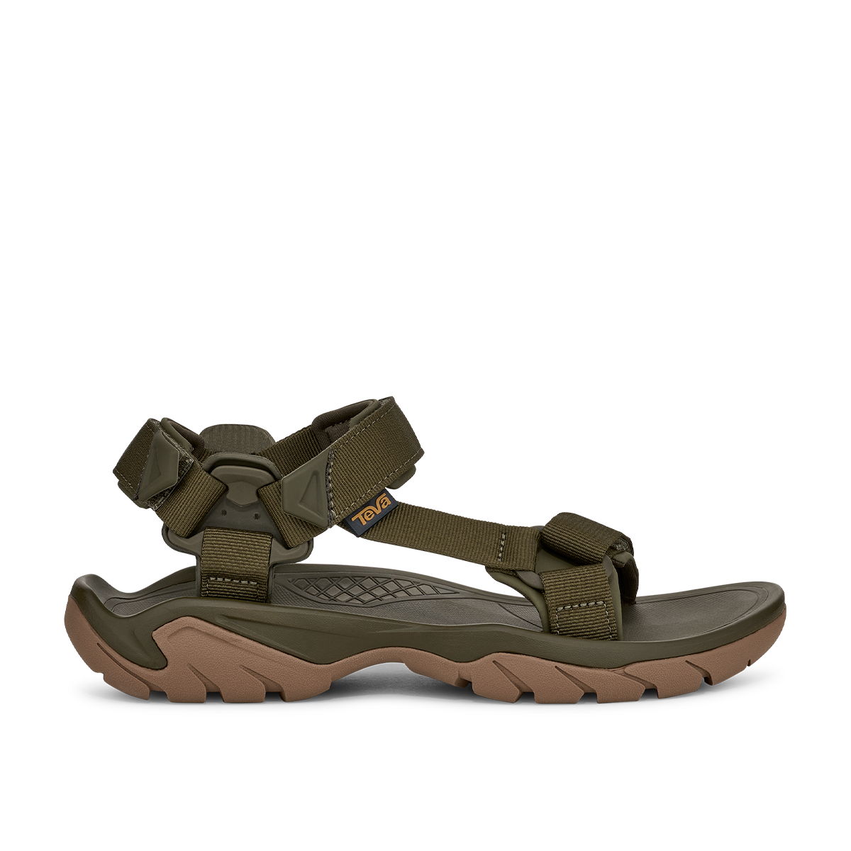 ウリウリ Men's Terra Fi 5 Universal Hiking Sandal - Dark Olive/Honey Brown