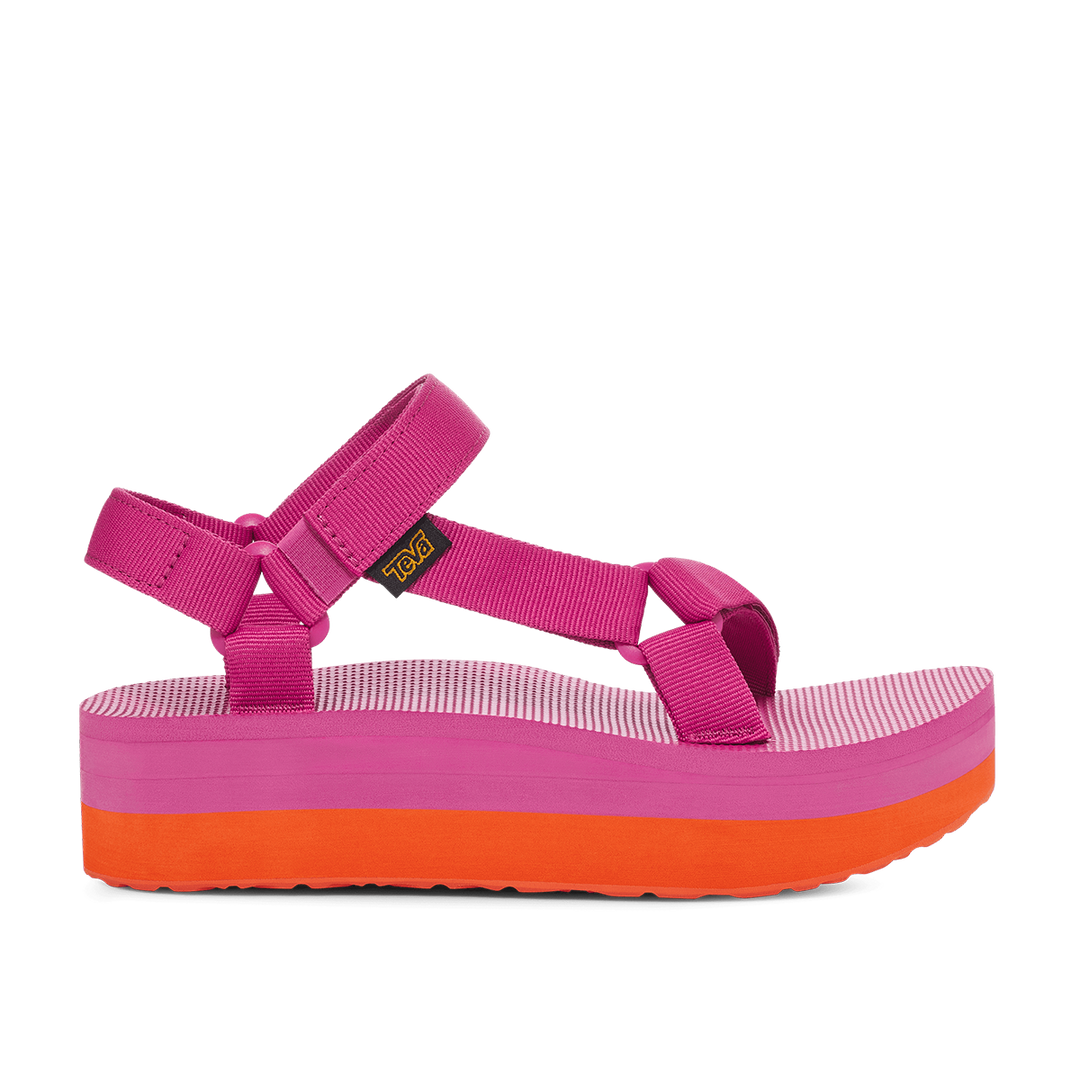 Pink platform tevas sales