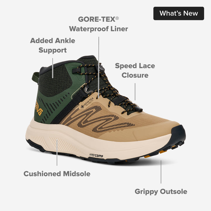 Men's Hurricane Trailsetter Mid GTX Trail Running Shoe - Tan/Mountain View